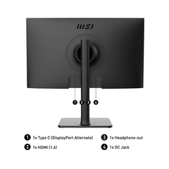 MÀN HÌNH MSI MD241P (23.8 INCH/FHD/IPS/75HZ/5MS/250NITS/HDMI+USBC/LOA/ĐEN)