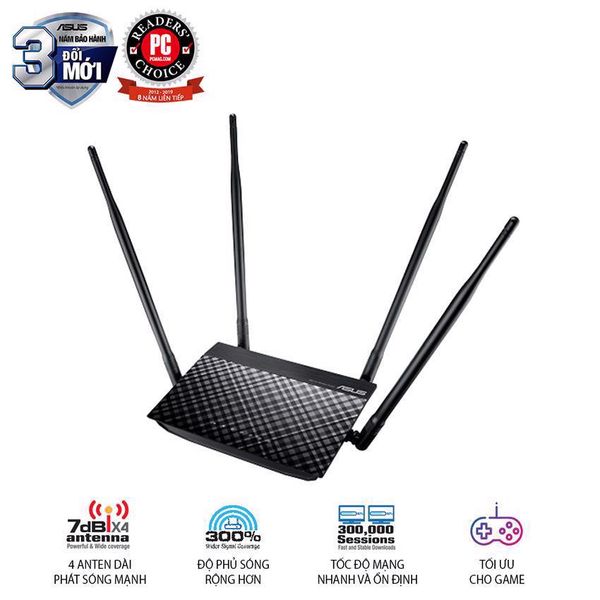 Router wifi ASUS RT-N800HP, Xuyên tường, phủ sóng rộng