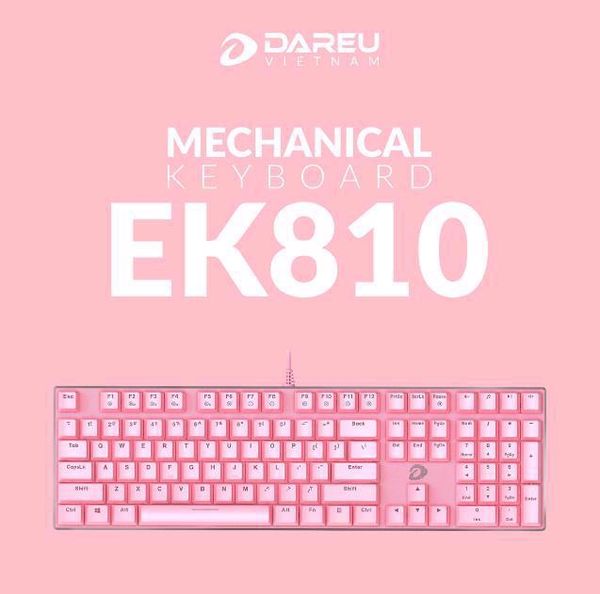 Bàn Phím Cơ Gaming Dareu EK810 (Multi Led Pink)