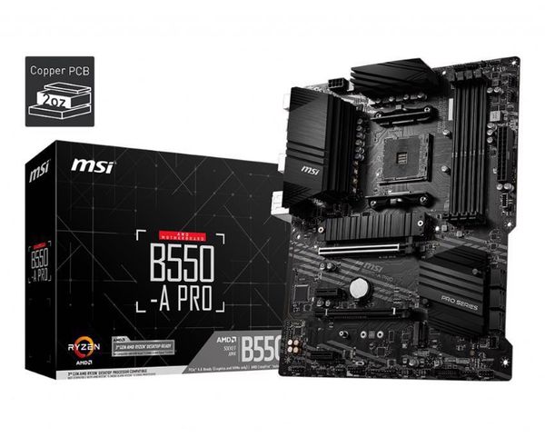 Mainboard MSI B550-A PRO (AMD B550, Socket AM4, ATX, 4 khe RAM DRR4)