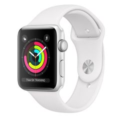 Apple Watch 3 38 mm Viền Nhôm Bạc - Dây cao su Trắng Chính hãng (MTEY2VN/A)