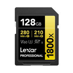 Thẻ nhớ Lexar SD Professional 1800x 128GB SDXC UHS-II Card GOLD LSD1800128G-BNNNG