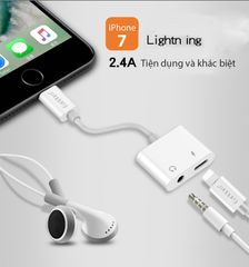 Bộ chuyển đổi cổng Lightning sang jack Audio 3.5 chuyên dụng cho IPhone7/7 Plus/8/8 plus/iphone X Earldom