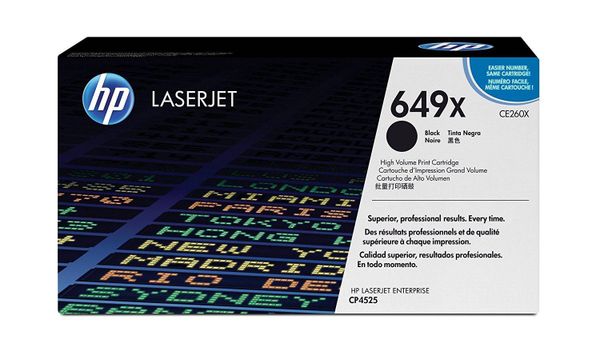 Mực in HP 649X High Yield Black Original LaserJet Toner Cartridge CE260X