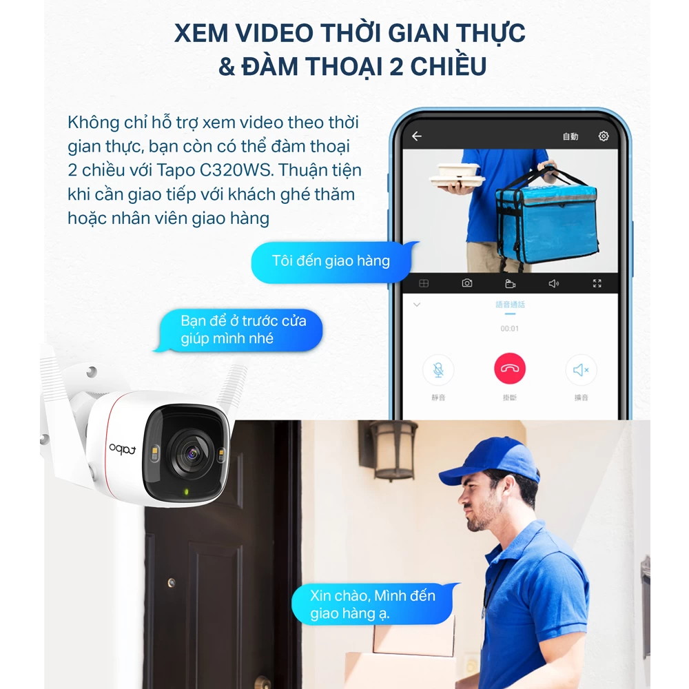 Camera Wifi ngoài trời TP-Link Tapo C320WS 2K