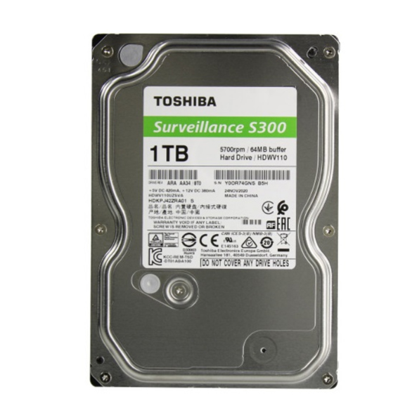 Ổ cứng HDD Toshiba 1TB HDWV110UZSVA 3.5inch dành cho Camera