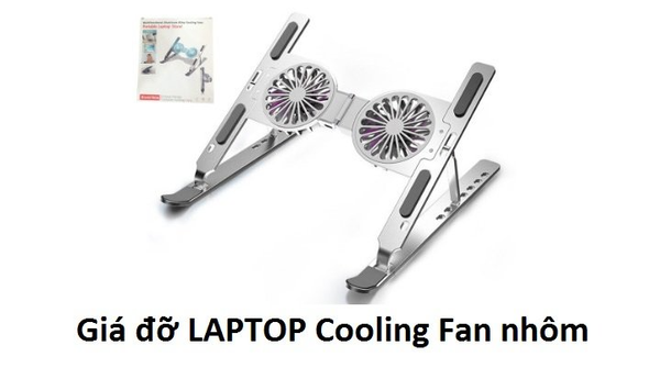 Giá đỡ Laptop Cooling Fan nhôm