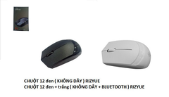 Chuột RIZYUE 12  Không Dây + Bluetooth - Màu Đen, Trắng