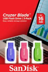 Thiết bị lưu trữ USB 16GB SanDisk Cruzer Blade USB Flash Drive/ Blue/Green/Pink (SDCZ50C-016G-B46T)