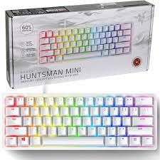 Bàn phím Razer Huntsman Mini-Trắng(Mercury)-60% Optical-Linear Red Switch_RZ03-03390400-R3M1