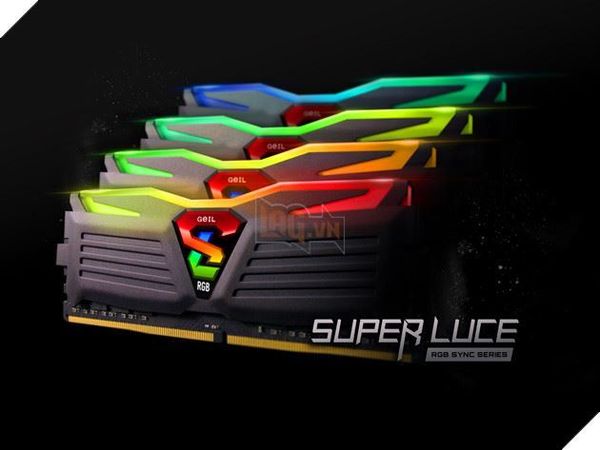 Ram GEIL SUPPER LUCE LITE 16GB 2*8GB DDR4 2400MHz - CL16 - Màu đen LED RGB