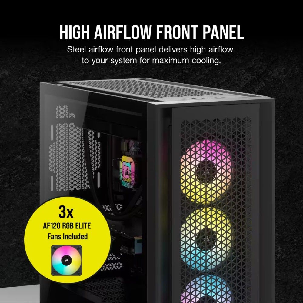 Vỏ máy tính Corsair iCUE 5000D RGB Airflow, Black - CC-9011242-WW