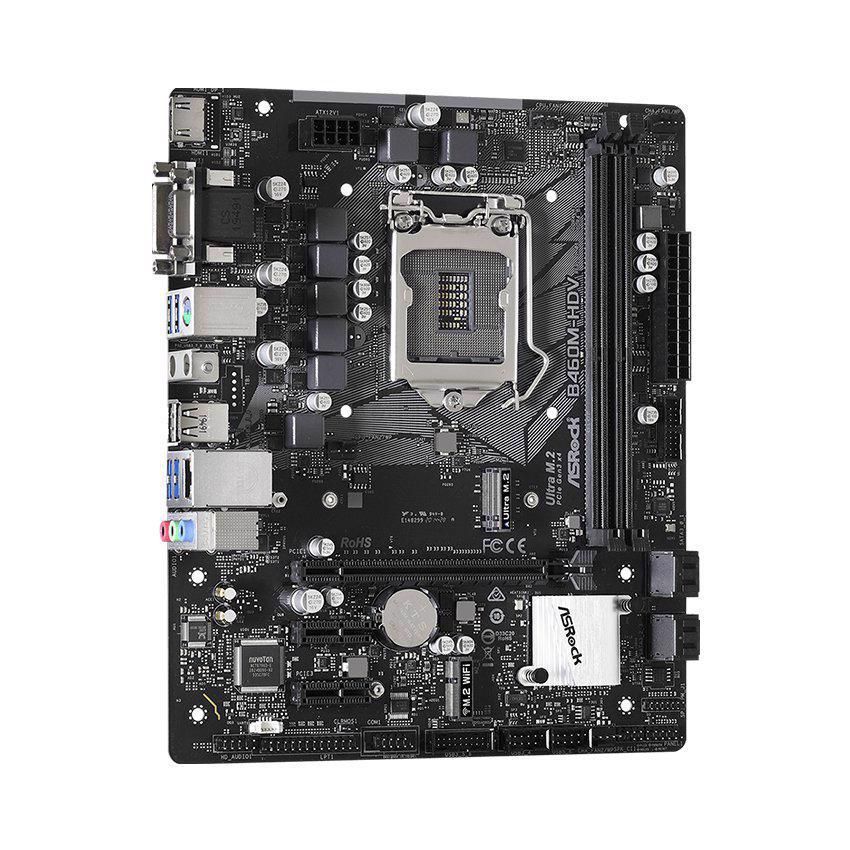 Mainboard ASROCK B460M-HDV (Intel B460, Socket 1200, m-ATX, 2 khe Ram DDR4)