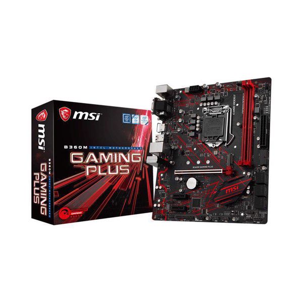 Mainboard MSI B360M GAMING PLUS (Intel B360, Socket 1151, m-ATX, 2 khe RAM DDR4)