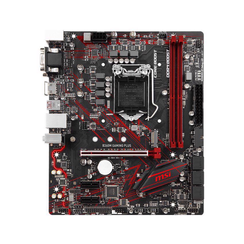 Mainboard MSI B360M GAMING PLUS (Intel B360, Socket 1151, m-ATX, 2 khe RAM DDR4)