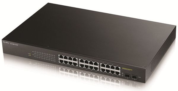 24-port + 2 SFP GbE Smart Managed PoE Switch ZyXEL GS1900-24HP