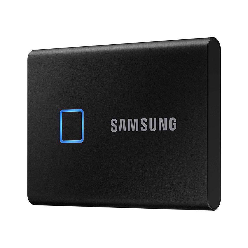 Ổ Cứng Di Động SSD Samsung T7 Touch Portable 1TB  2.5 inch USB 3.2 đen (Đọc 1050MB/s - Ghi 1000MB/s) (MU-PC1T0K/WW)