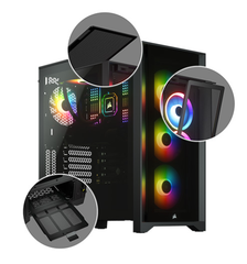 Case máy tính Corsair iCUE 4000X RGB TG Black (CC-9011204-WW)