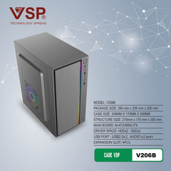 Case VSP V206B Có Sẵn LED RGB (mATX)