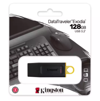 USB Kingston 128GB USB3.2 Gen1 DataTraveler Exodia (Yellow) (DTX/128GB)