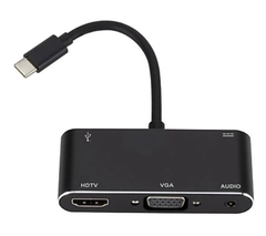 Hub Type-C ra Usb 3.0+Hdmi+Vga+Audio 5 in 1 KingMaster