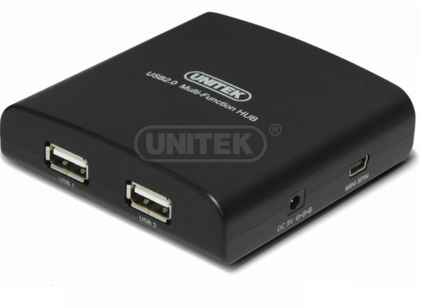 Hub USB 2.0 2 Ports + 2 PS2 + MIC-SPK Unitek (Y-2091)