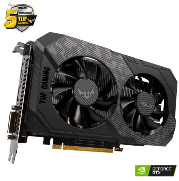 Card màn hình Asus TUF GTX 1650 4GD6 GAMING (NVIDIA Geforce/ 4Gb/ DDR6/ 128 Bits) (TUF-GTX1650-4GD6-GAMING)