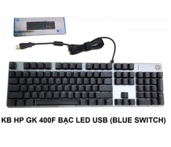 Bàn phím HP GK 400F Đen LED (USB) (Blue Switch)