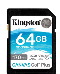 Thẻ nhớ Kingston Canvas Go Plus SD 64GB SDG3/64G