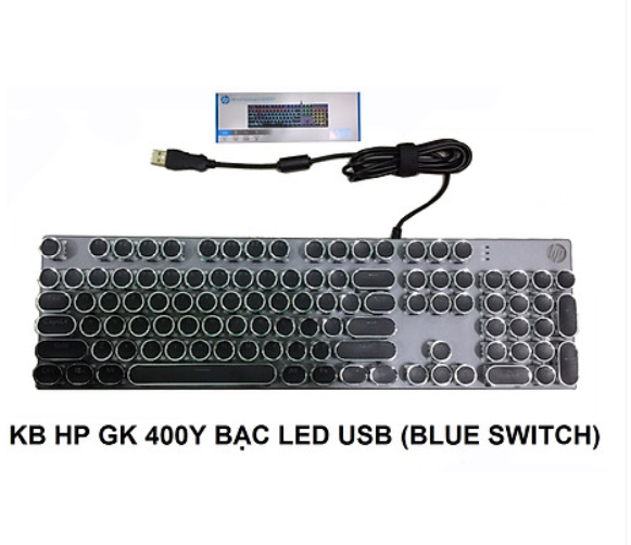 Bàn phím HP G9K 400Y đen LED (USB) (Blue Switch)