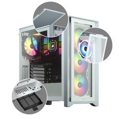 Case máy tính Corsair iCUE 4000X RGB TG White (CC-9011205-WW)