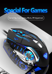 Chuột gaming AULA S20 Gaming Mouse Marco Programmable Cool Lighting USB