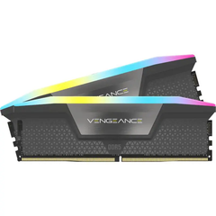 CORSAIR Vengeance RGB 32GB Memory Kit – Black, 32GB (2x16GB) DDR5, 5200MHz, CL40 (CMH32GX5M2B5200C40)