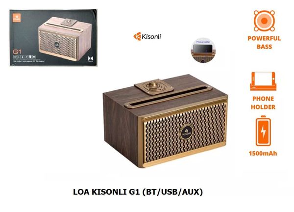 Loa Kisonli VS-1 (BT/TF/AUX/USB) đen, xanh