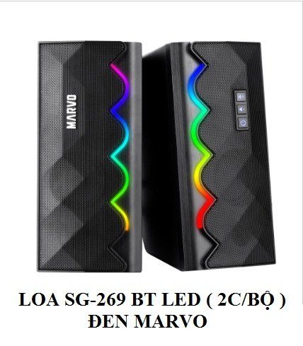 Loa Bluetooth Marvo SG 269BT Led ( 2C/bộ)đen
