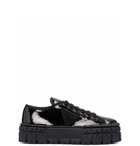  Giày Nữ Prada Cloudburst Thunder Sequin 'Black' 