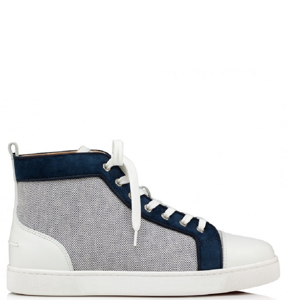  Giày Nam Christian Louboutin Louis Orlato Canvas Leather 'Blue' 