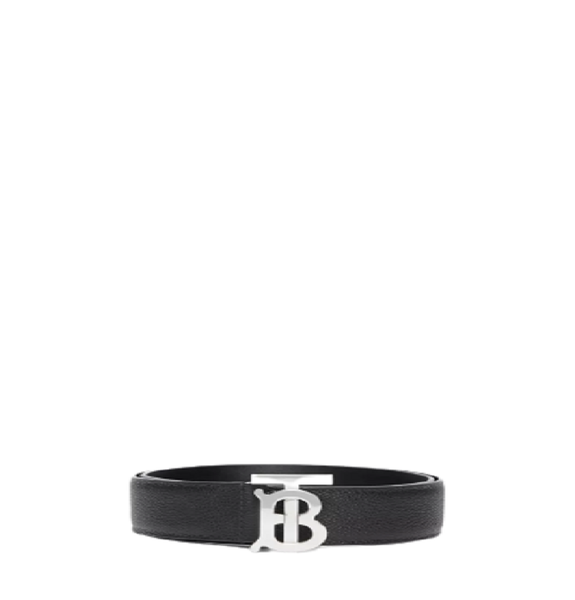  Thắt Lưng Nam Burberry Monogram Motif Grainy Leather Belt 'Palladium' 