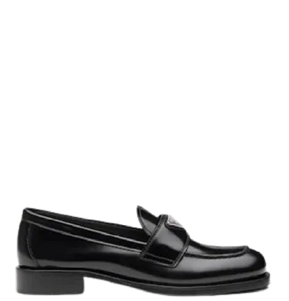  Giày Prada Nữ Unlined Brushed Leather Loafers 'Black' 