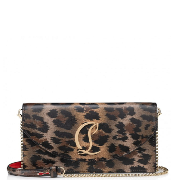  Túi Nữ Christian Louboutin Loubi54 Leopard-print Leather 'Brown' 