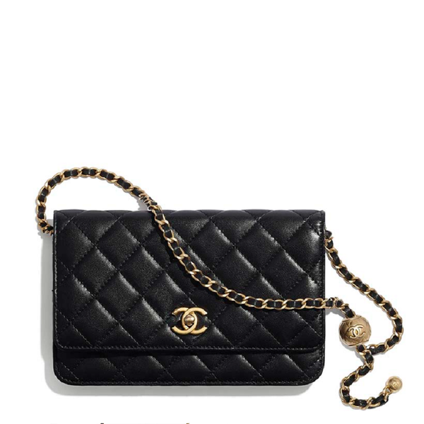  Túi Nữ Chanel Classic Wallet On Chain Lambskin 'Black' 