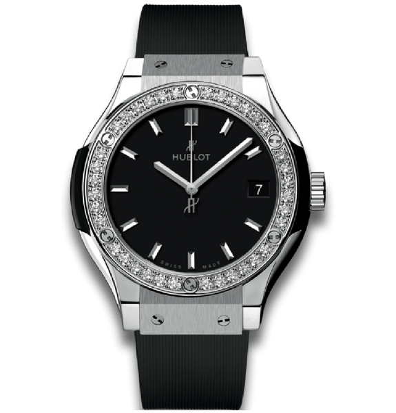  Đồng Hồ Nữ Hublot Classic Fusion Titanium Diamonds 'Black' 