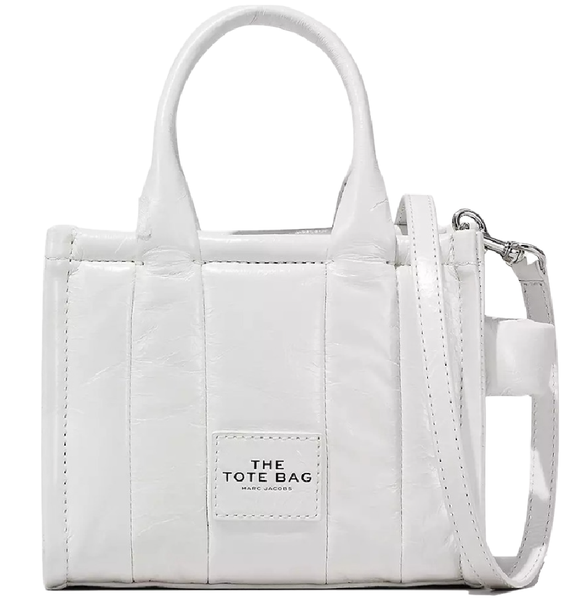  Túi Nữ Marc Jacobs Shiny Crinkle Mini Tote 'White' 