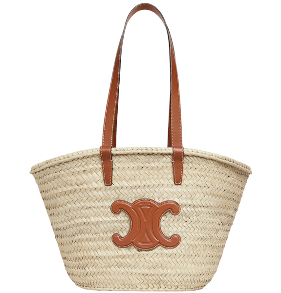  Túi Nữ Celine Medium Triomphe Classic Panier Palm Leaves 'Tan' 