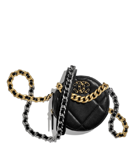  Túi Nữ Chanel Clutch On Chain Gold Silver Tone 'Black' 