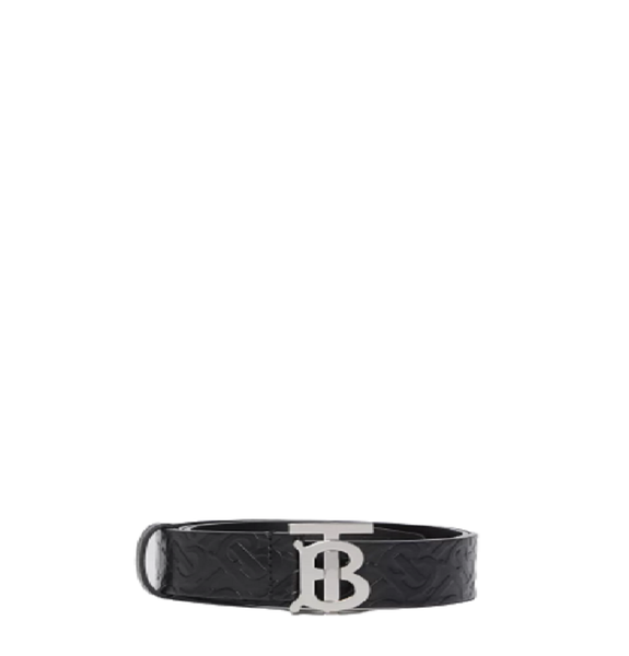  Thắt Lưng Nam Burberry Monogram Motif Monogram Leather Belt 'Palladium' 