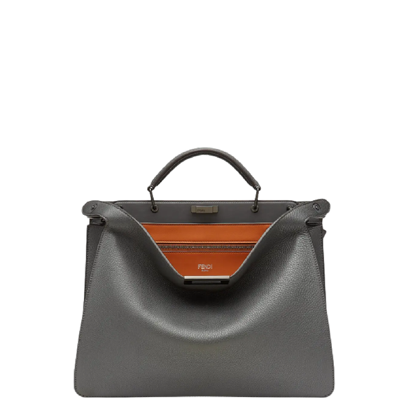  Túi Nam Fendi Peekaboo Iseeu Medium Leather Bag 'Grey' 