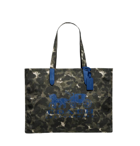  Túi Coach Nam Recycled Canvas Tote 42 With Camo Print And Horse And Carriage 'Blue' 