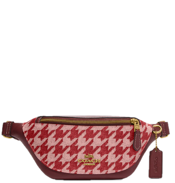  Túi Nam Coach Warren Mini Houndstooth Print 'Red' 