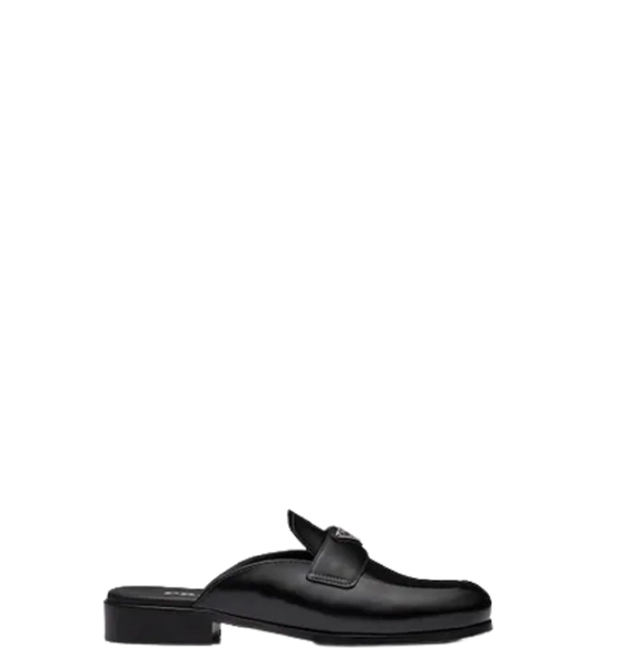  Giày Prada Nữ Brushed Leather Mules Black 